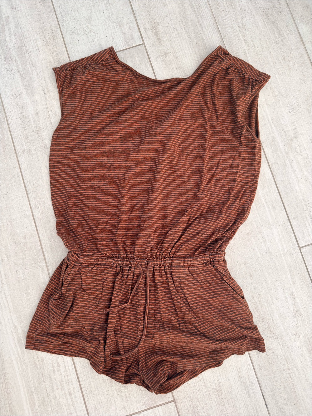 Patagonia Striped Rust Romper